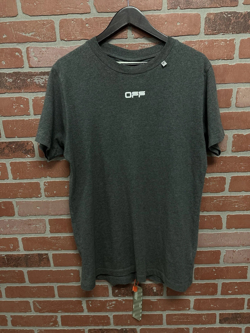 Off White Gray/White Tee - Deadstockdenimla