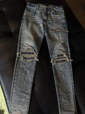 Amiri Jeans Blue MX1 Black Bandanna - Deadstockdenimla