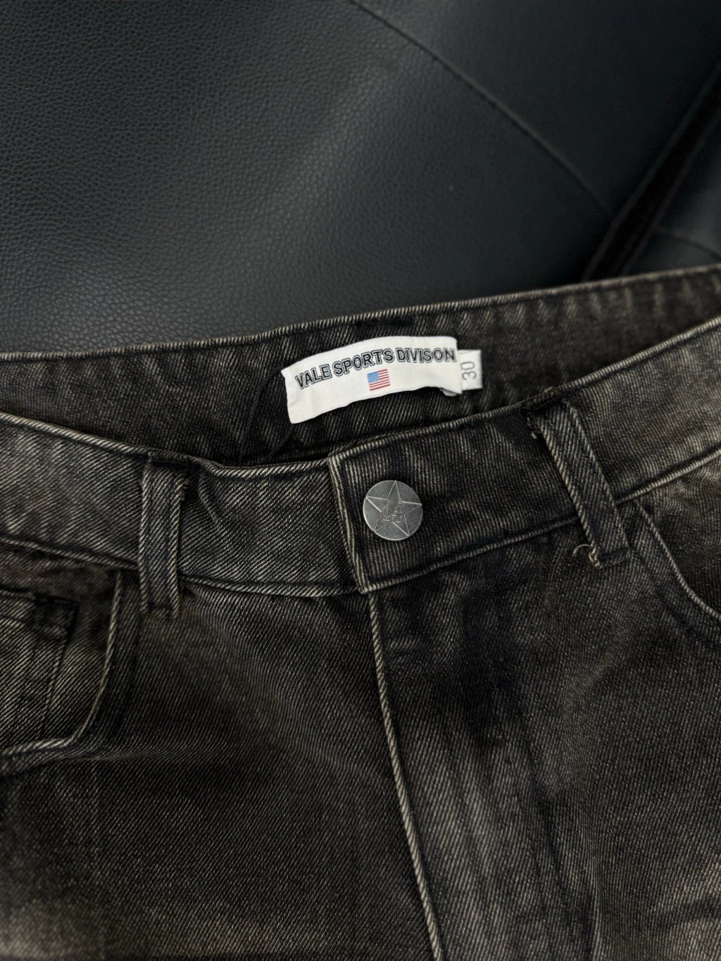 Vale Lives Forever Denim Jorts Shorts Black - Deadstockdenimla