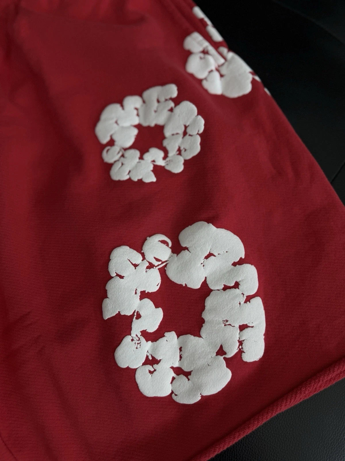 Denim Tears Cotton Wreath Shorts Red - Deadstockdenimla