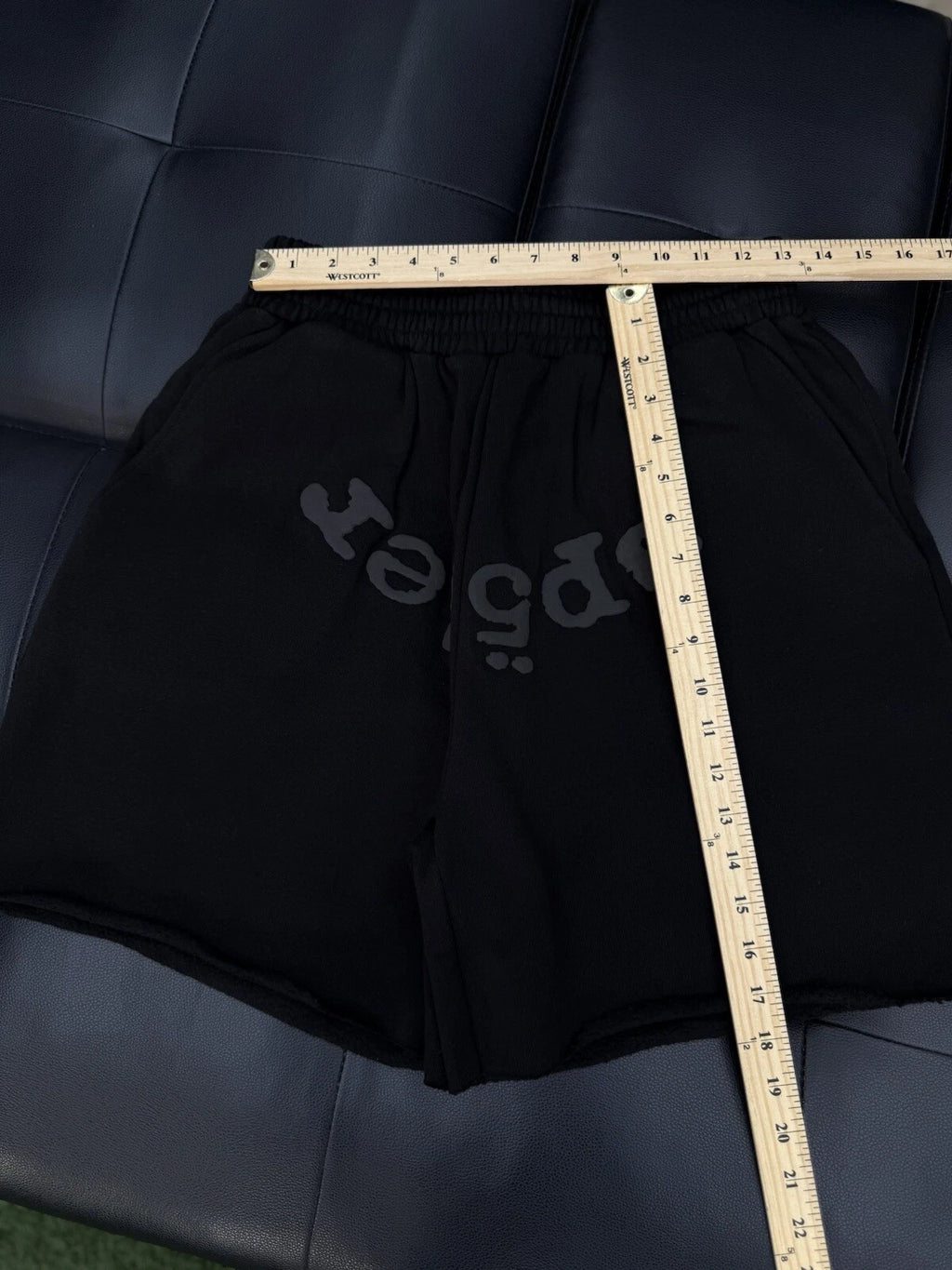 Spider Worldwide Sp5der OG Web Sweat Shorts Black - Deadstockdenimla