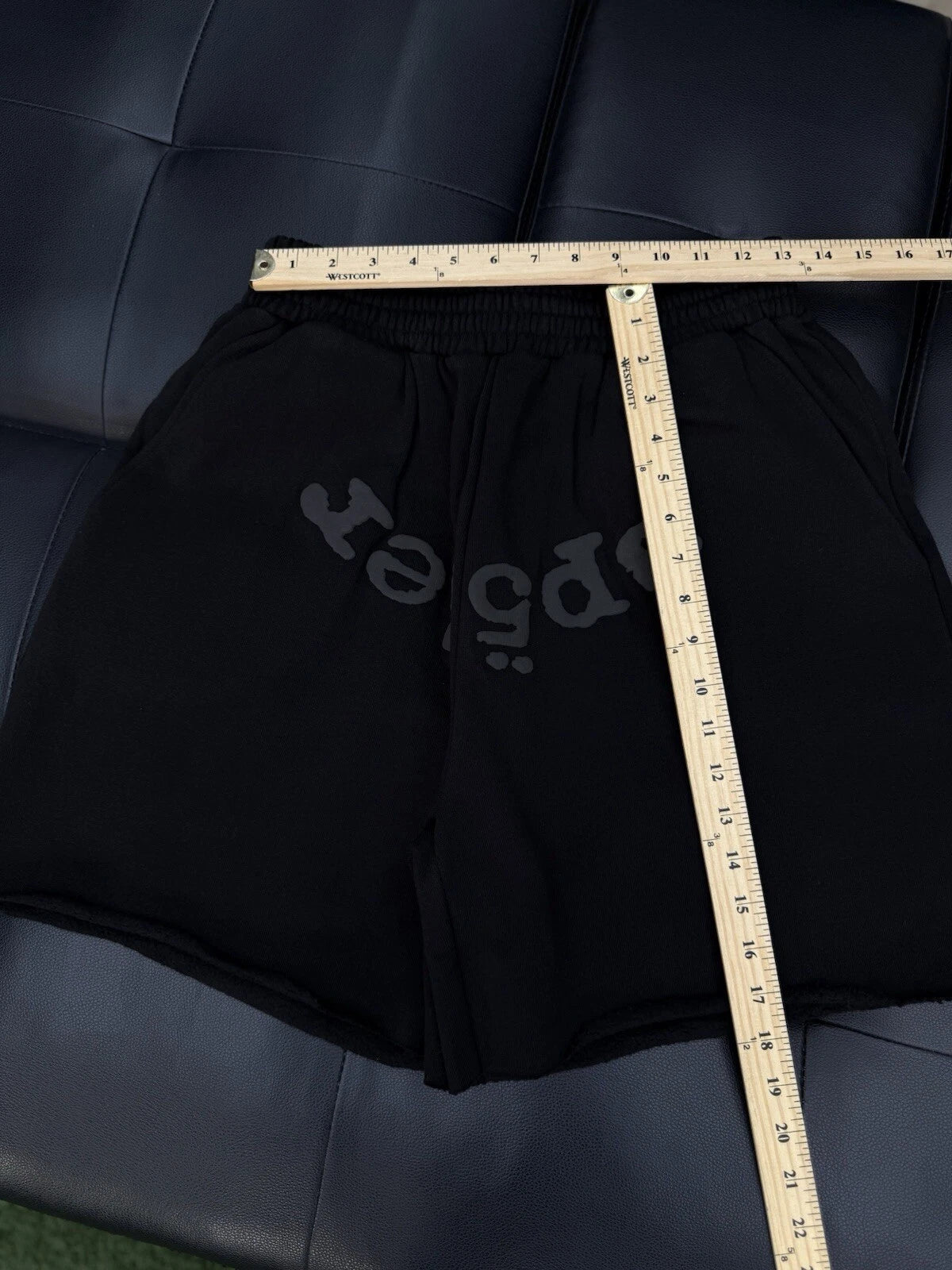 Spider Worldwide Sp5der OG Web Sweat Shorts Black - Deadstockdenimla
