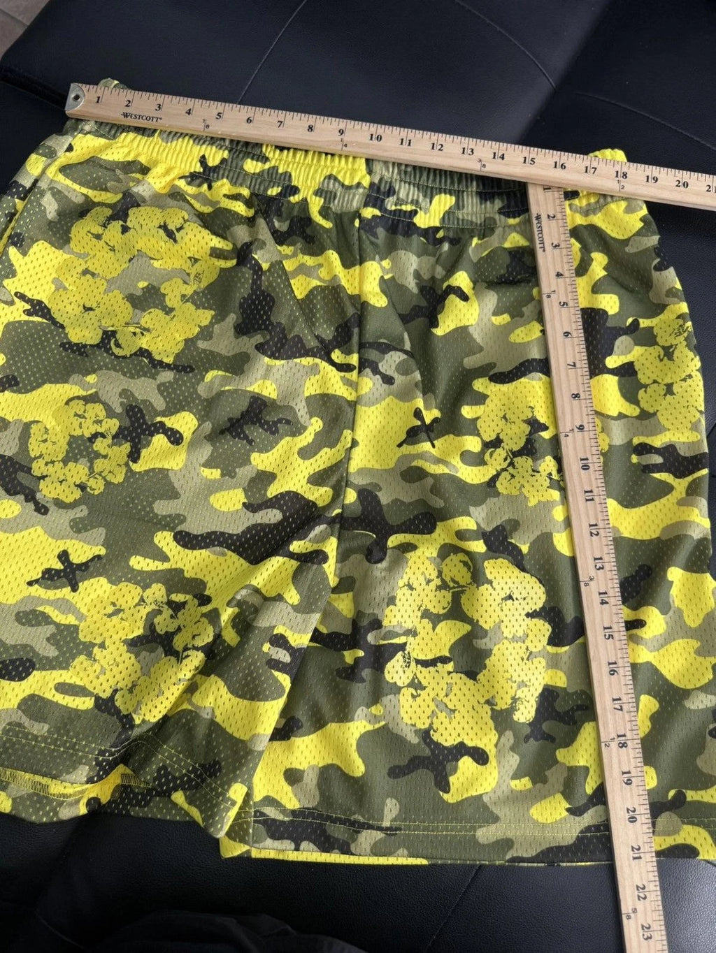 Denim Tears Mesh Summer Shorts Yellow Camo