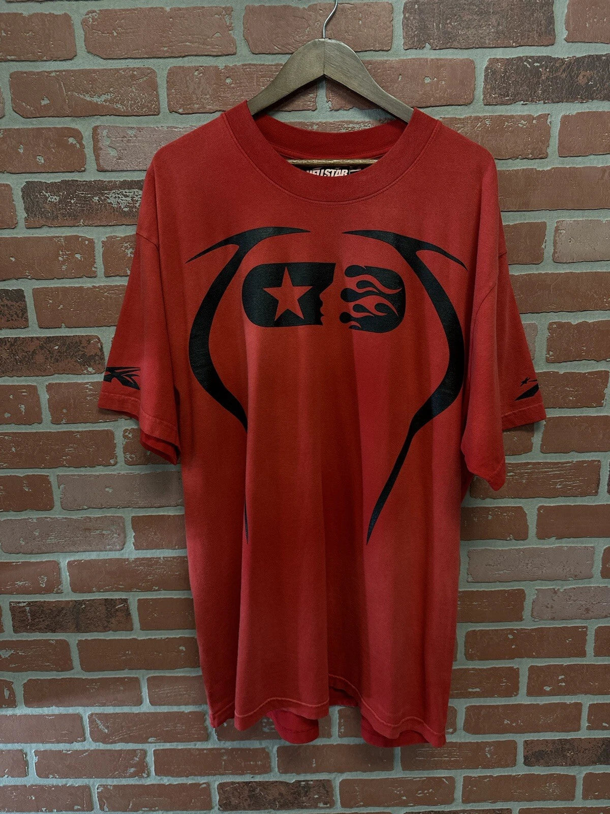 Hellstar Warm Up T-Shirt Red - Deadstockdenimla