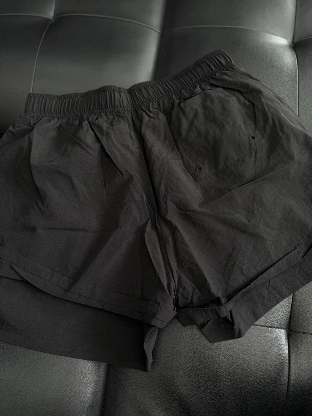 Sp5der Black OG Double Layer Shorts - Deadstockdenimla