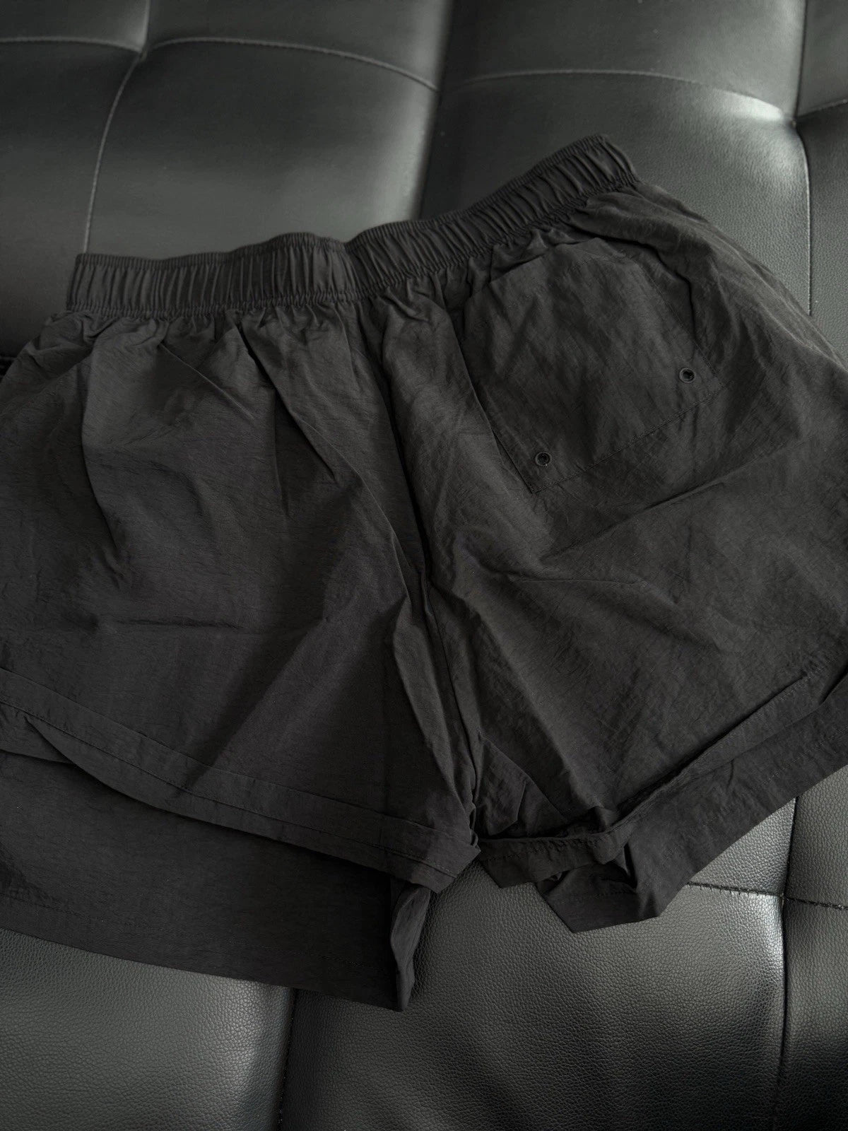 Sp5der Black OG Double Layer Shorts - Deadstockdenimla