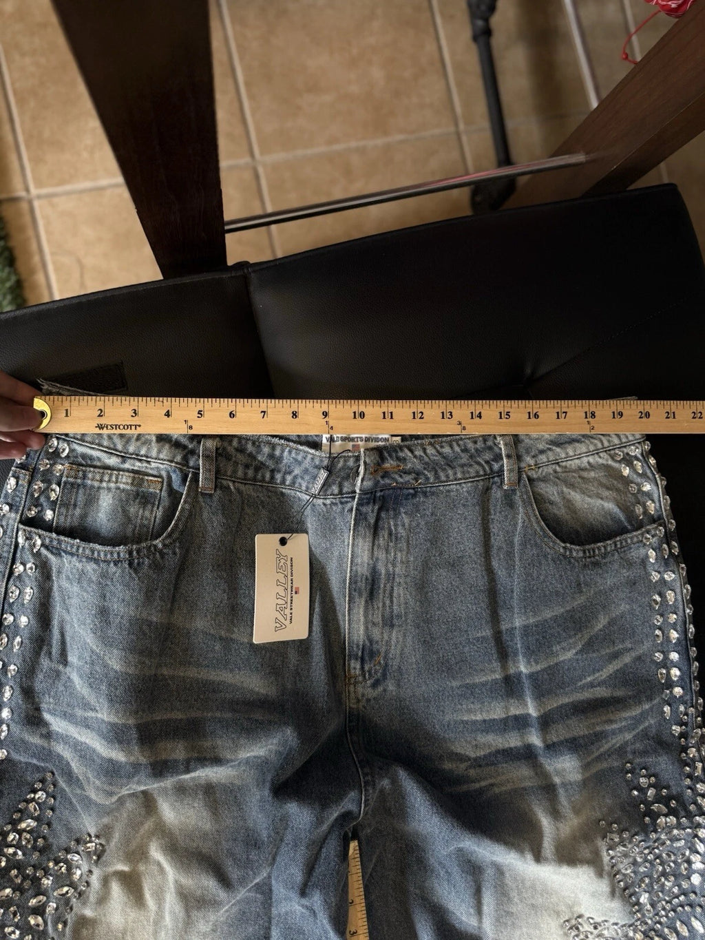 Vale Forever Crystal Blue Jeans - Deadstockdenimla