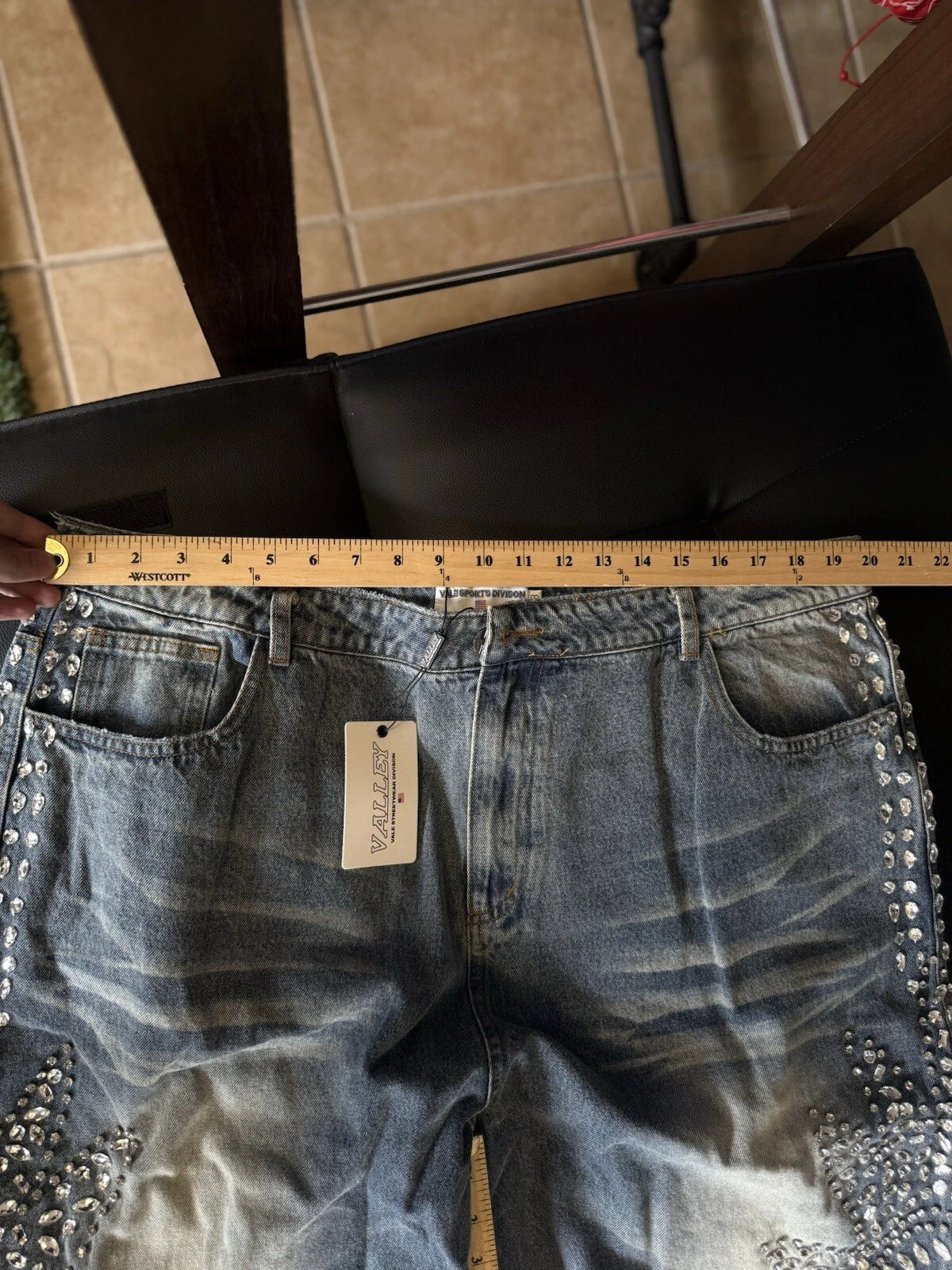 Vale Forever Crystal Blue Jeans - Deadstockdenimla