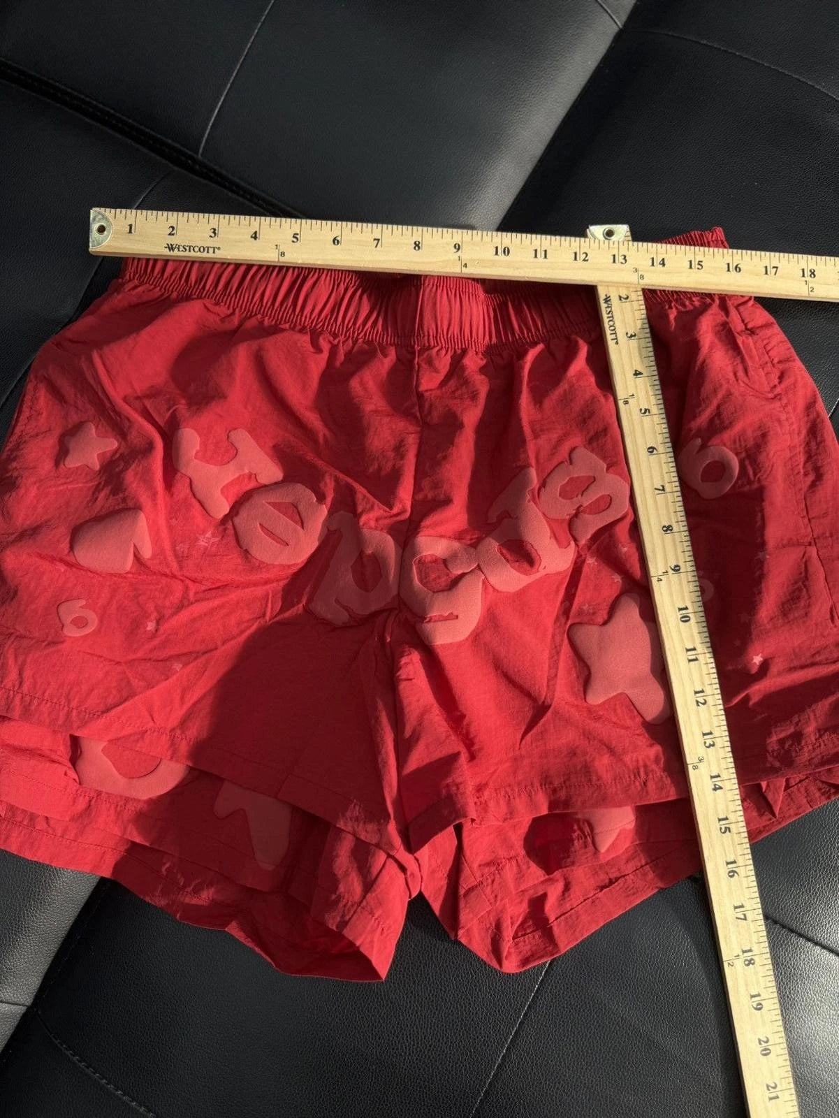 Sp5der Double Layer STAR Shorts Red - Deadstockdenimla
