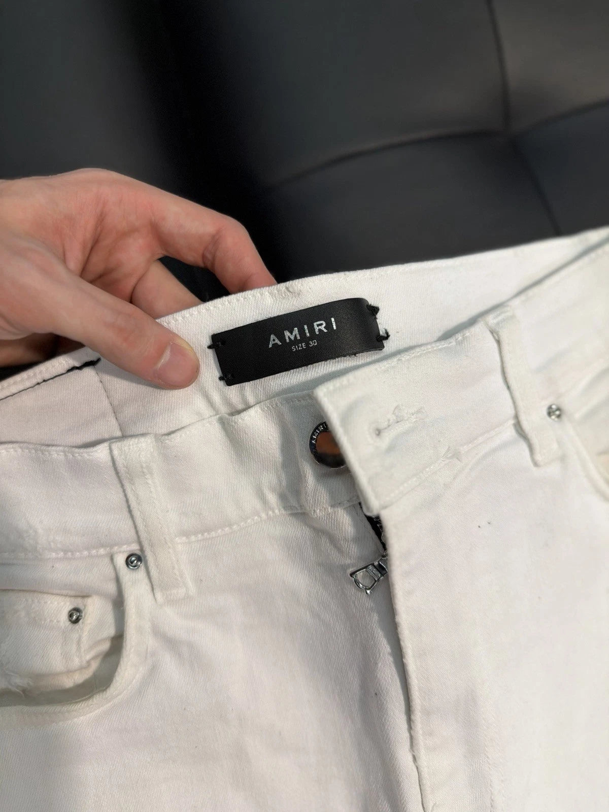 Amiri White Line Pants Jeans - Deadstockdenimla
