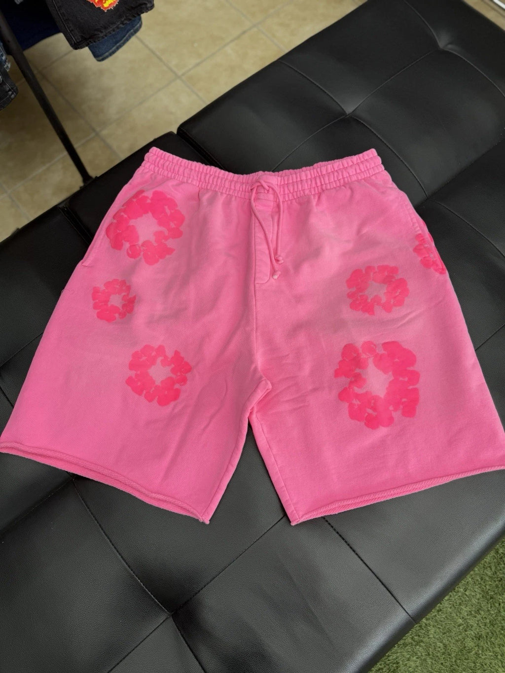 Pink Denim Tears Cotton Wreath Shorts