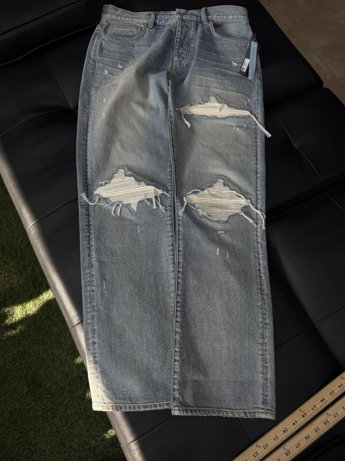 Amiri Baggy Straight Leg MX1 Blue White