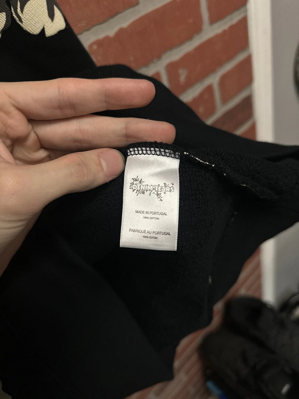 Denim Tears CPFM Cactus Tears Wreath Hoodie Black - Deadstockdenimla