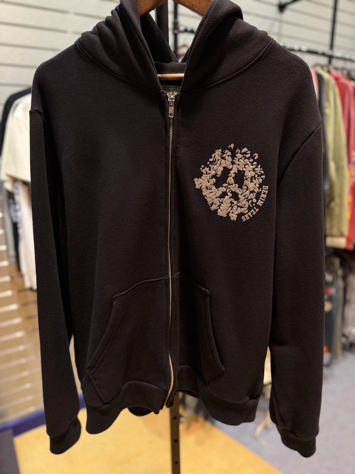 Denim Tears Zip Up Hoodie Black