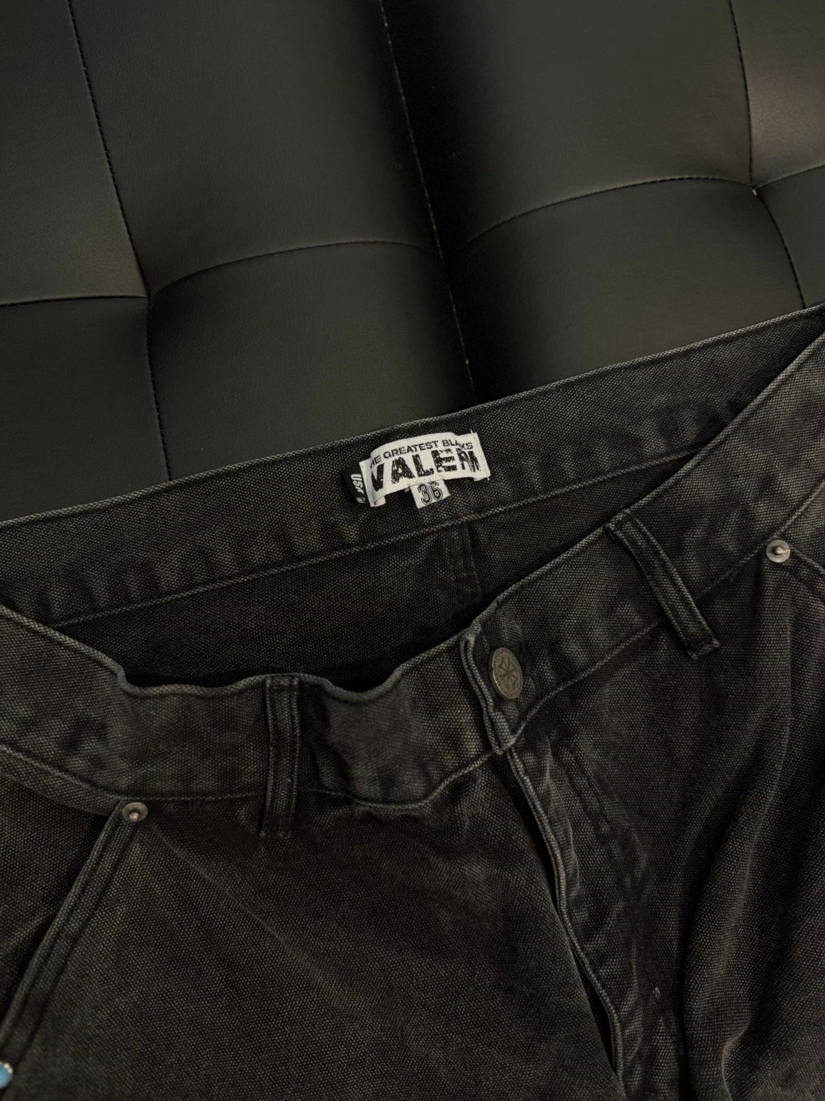 Valley Baggy Denim Black Jeans - Deadstockdenimla