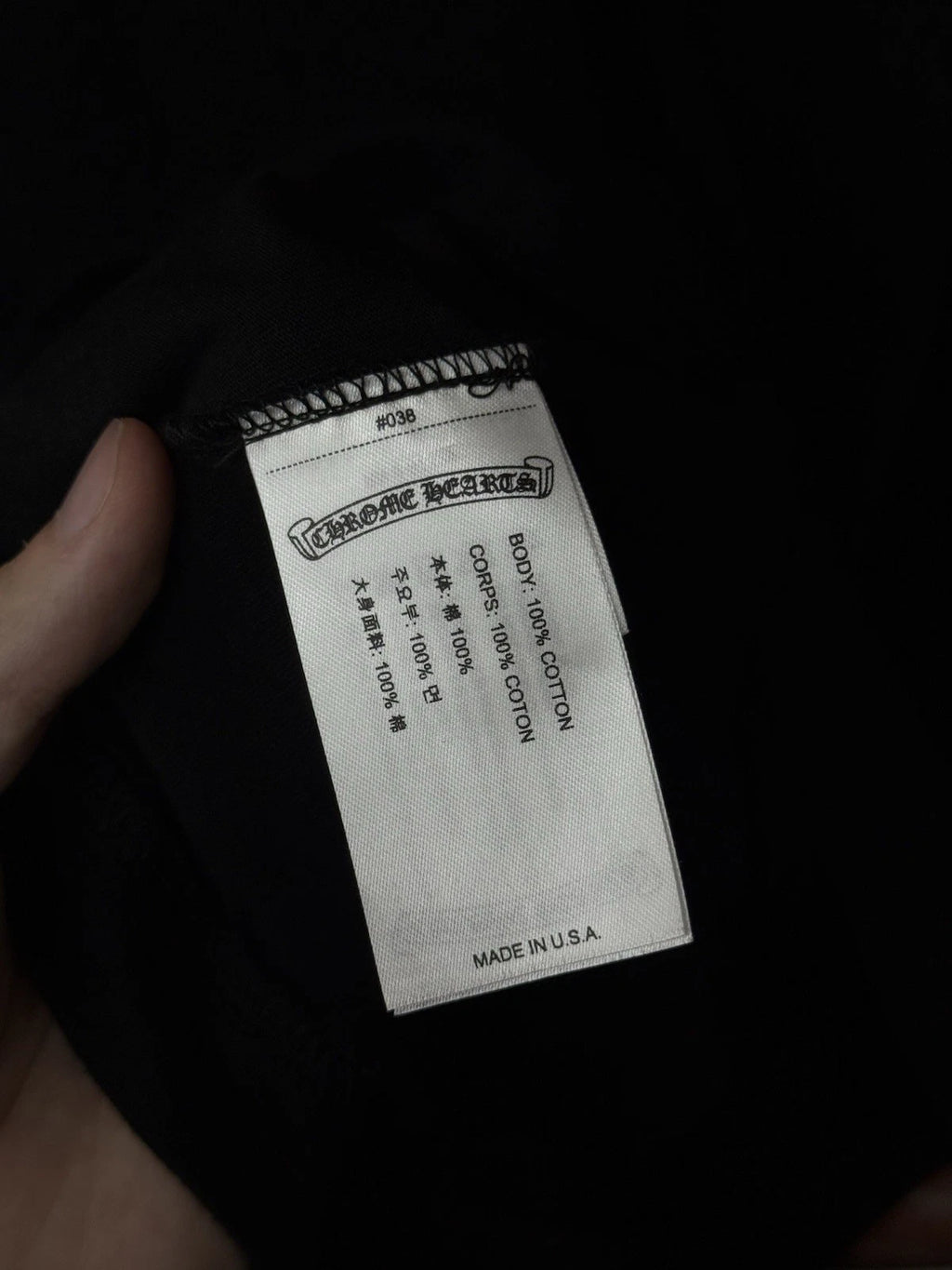Chrome Hearts Tee Black/Blue - Deadstockdenimla