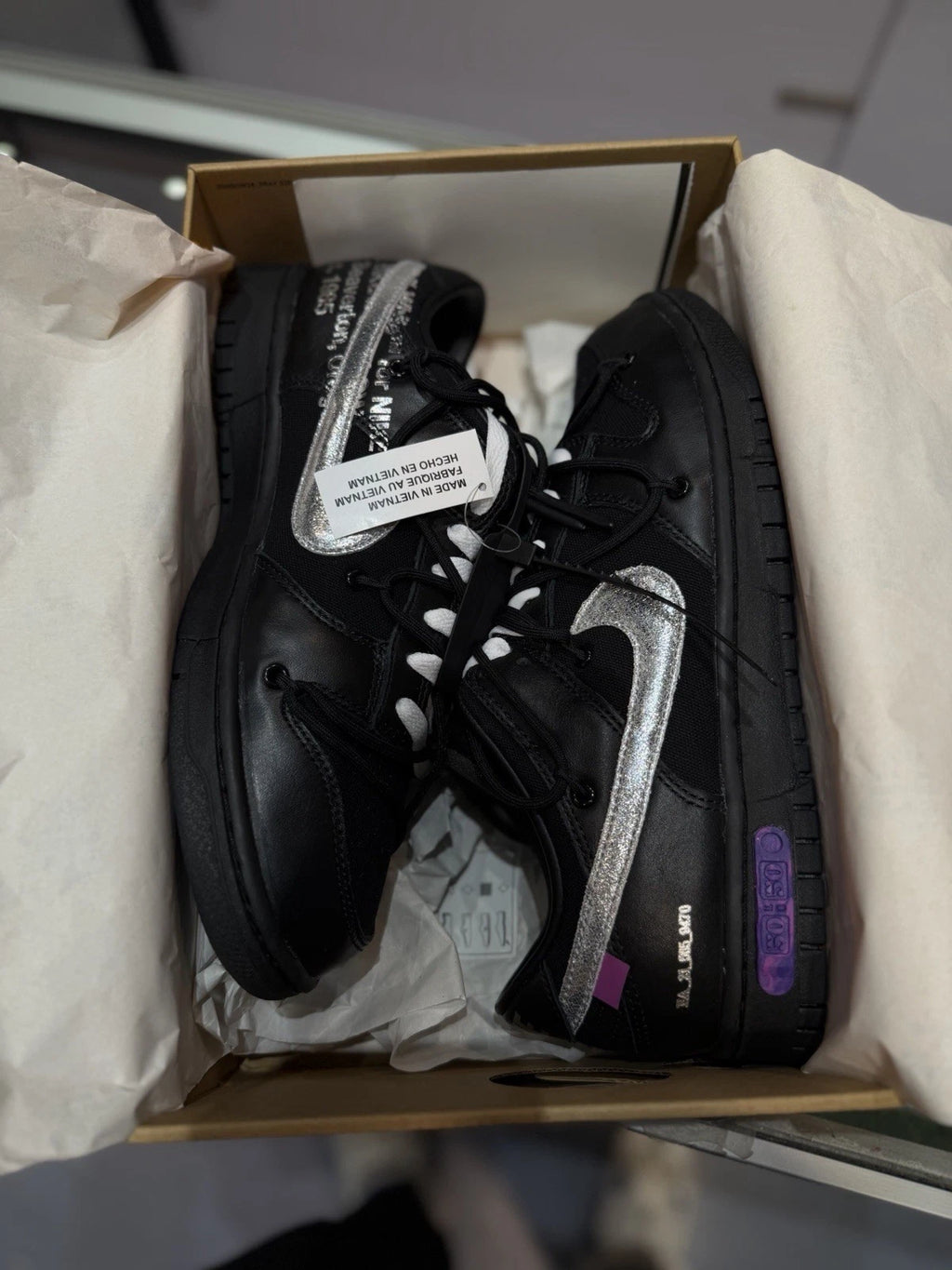 Nike Off-White x Dunk Low Black/Silver