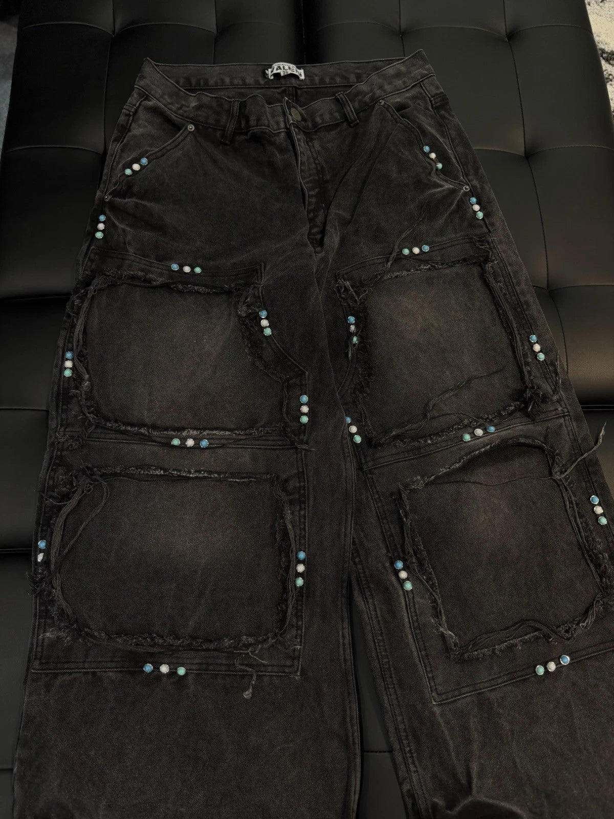 Valley Baggy Denim Black Jeans - Deadstockdenimla