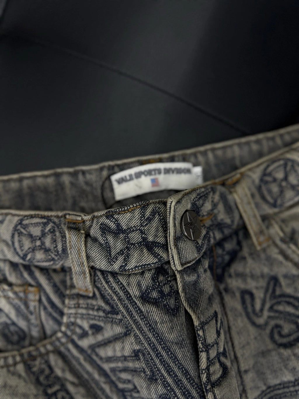 Vale Lives Forever Denim Jorts Shorts Blue Star Logo - Deadstockdenimla