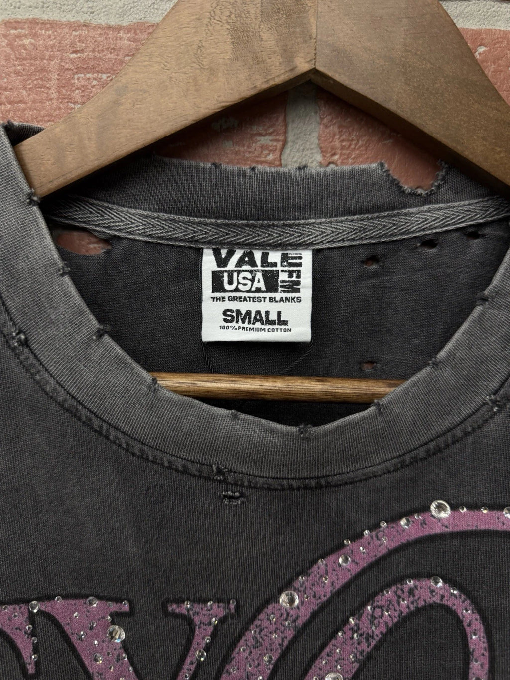 Vale Forever Summer Pink Bling Tee - Deadstockdenimla