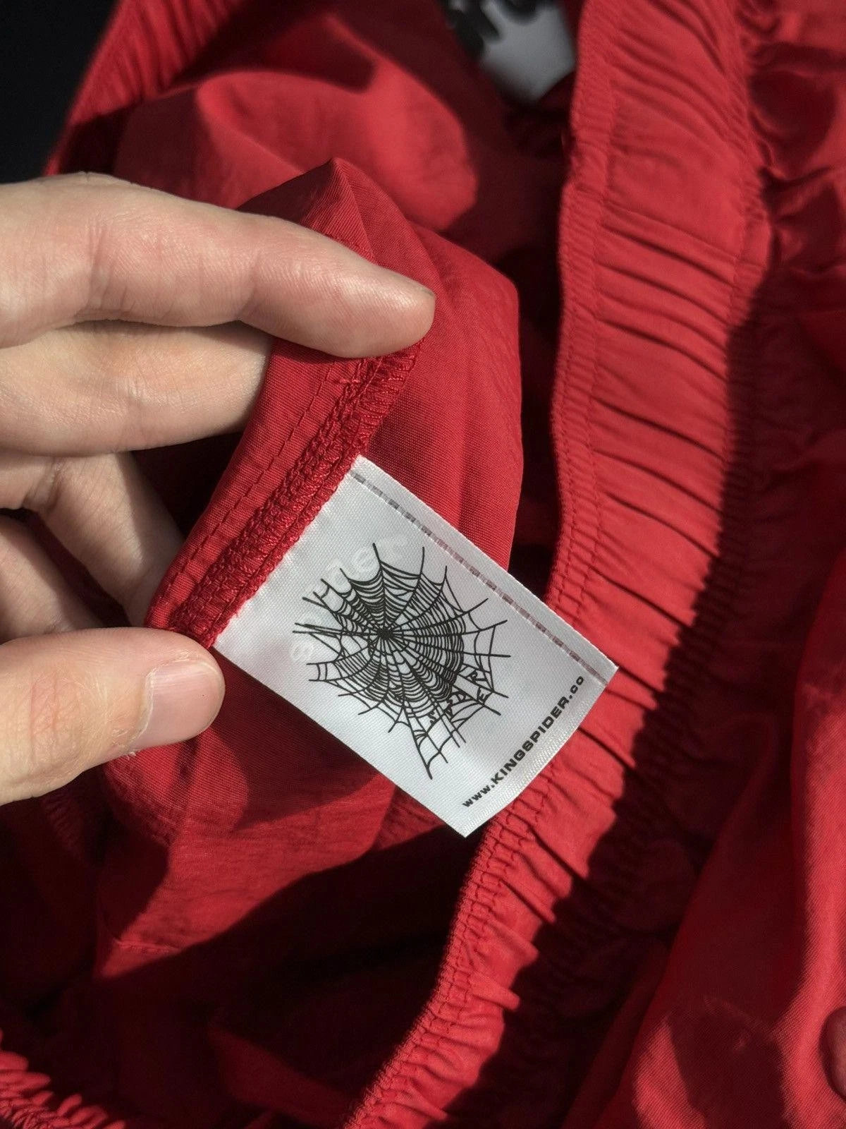 Sp5der Double Layer STAR Shorts Red - Deadstockdenimla