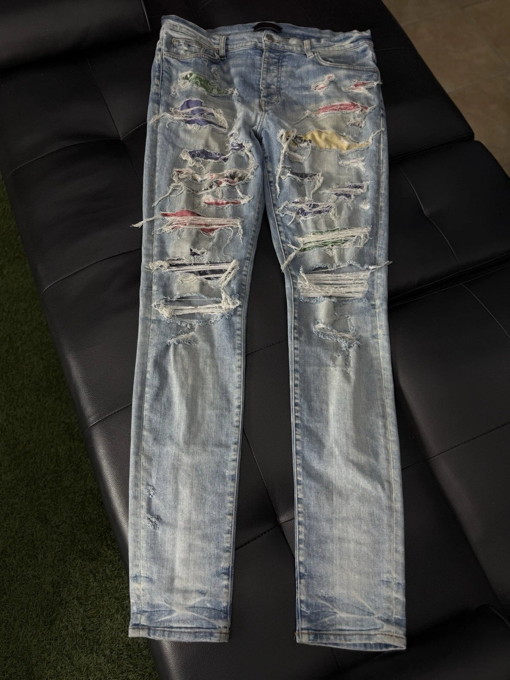 Amiri Jeans Blue Colorful - Deadstockdenimla