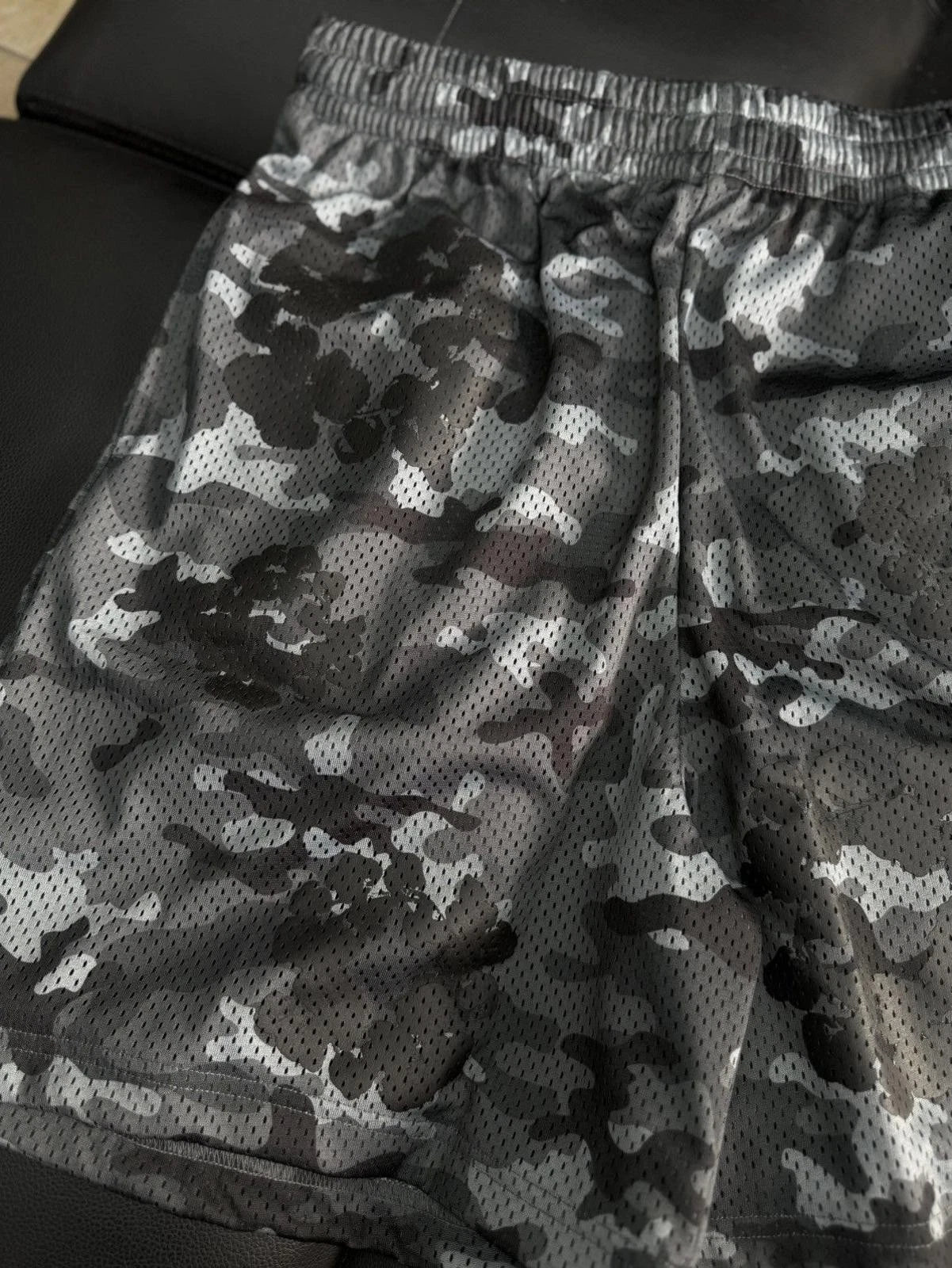 Denim Tears Mesh Summer Shorts Black Camo