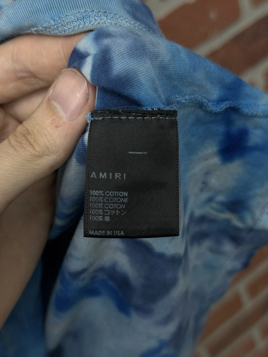 Amiri Tye Die Blue Shirt
