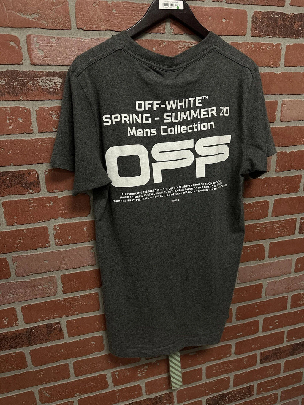 Off White Gray/White Tee - Deadstockdenimla