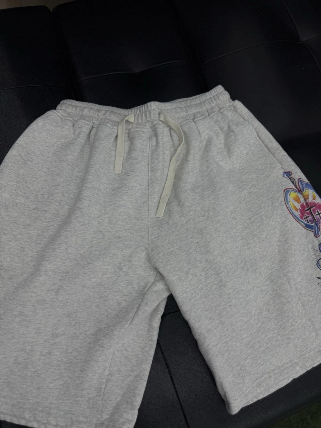 We Are Righteous Cotton Shorts Grey - Deadstockdenimla