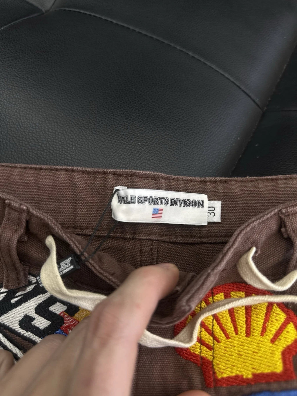 Valley Brown Denim Patchwork Shorts - Deadstockdenimla