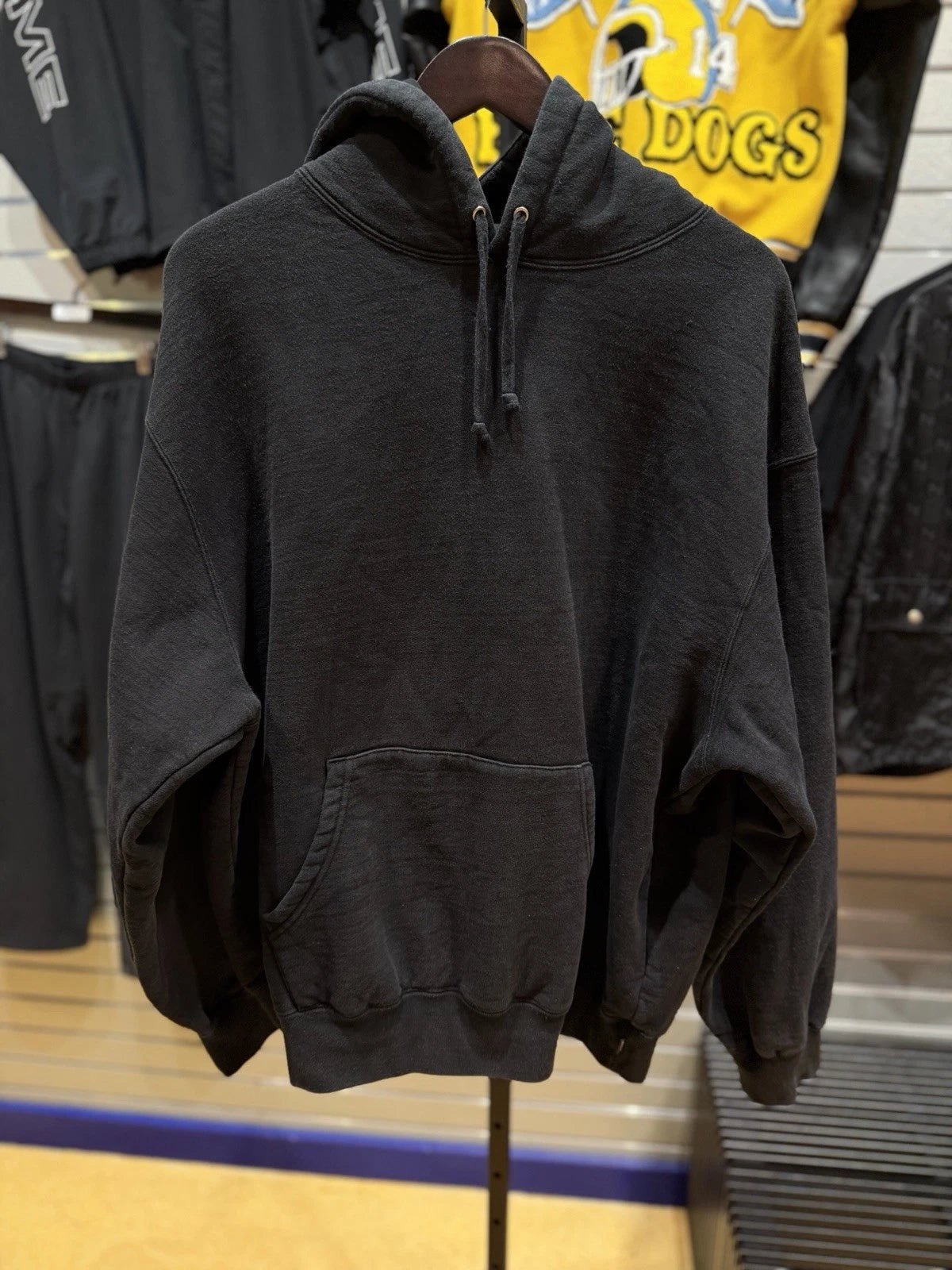 Supreme Satin Appliqué Black Pullover Hoodie
