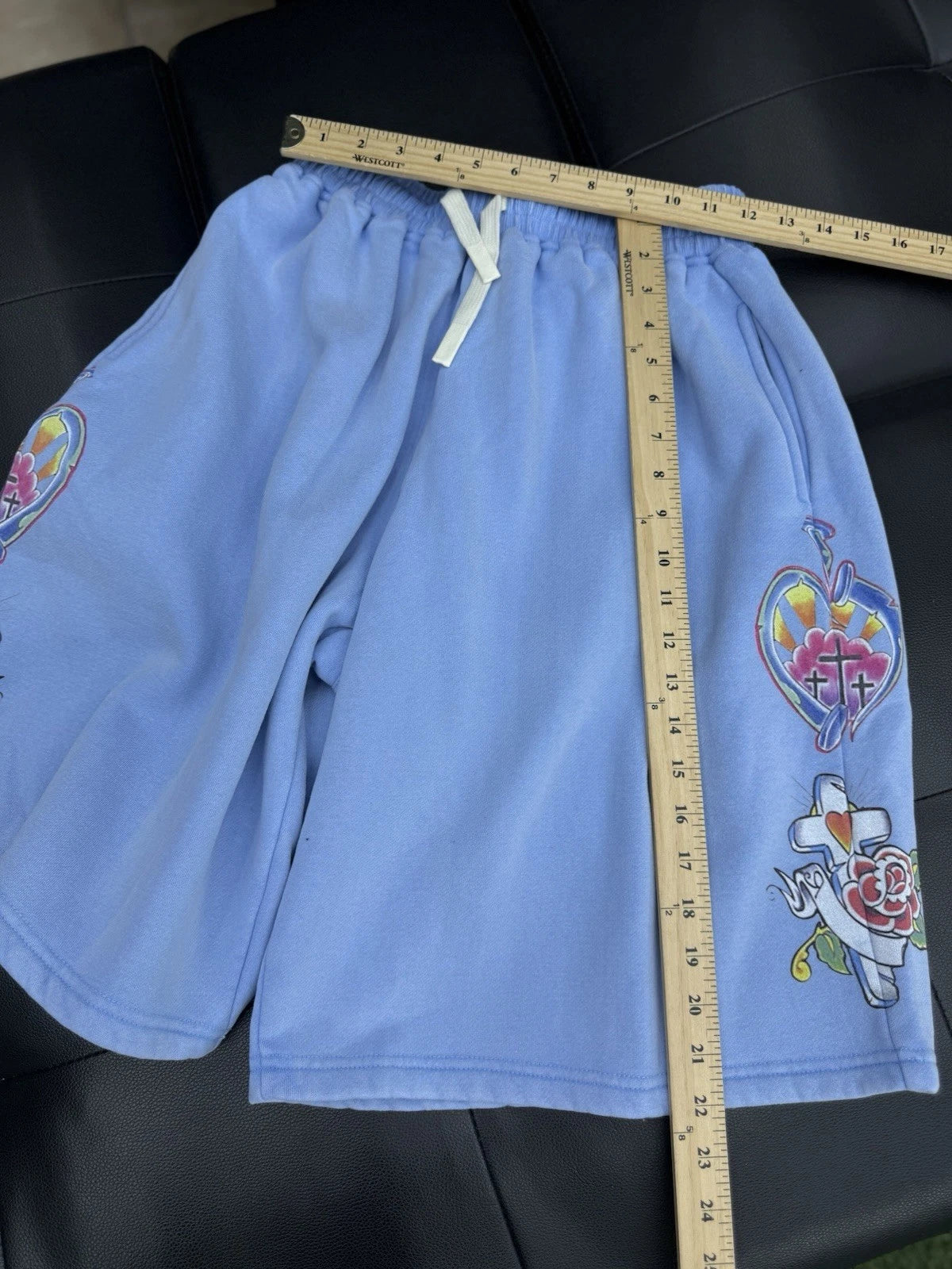We Are Righteous Cotton Shorts Blue - Deadstockdenimla