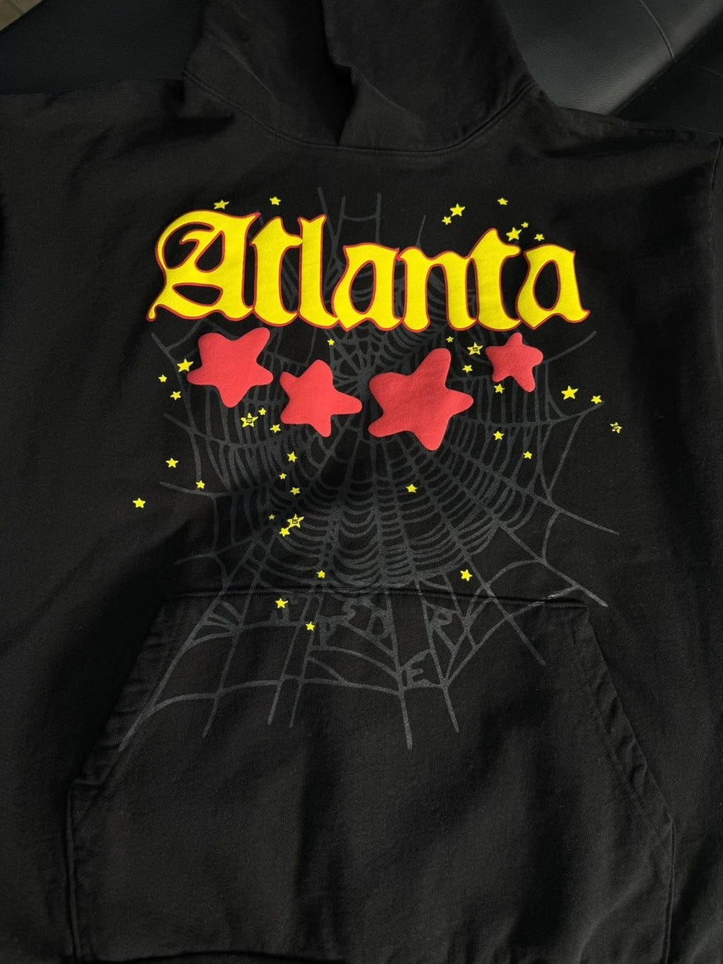 Sp5der Black Atlanta Pullover Hoodie - Deadstockdenimla