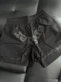 Sp5der Black OG Double Layer Shorts - Deadstockdenimla