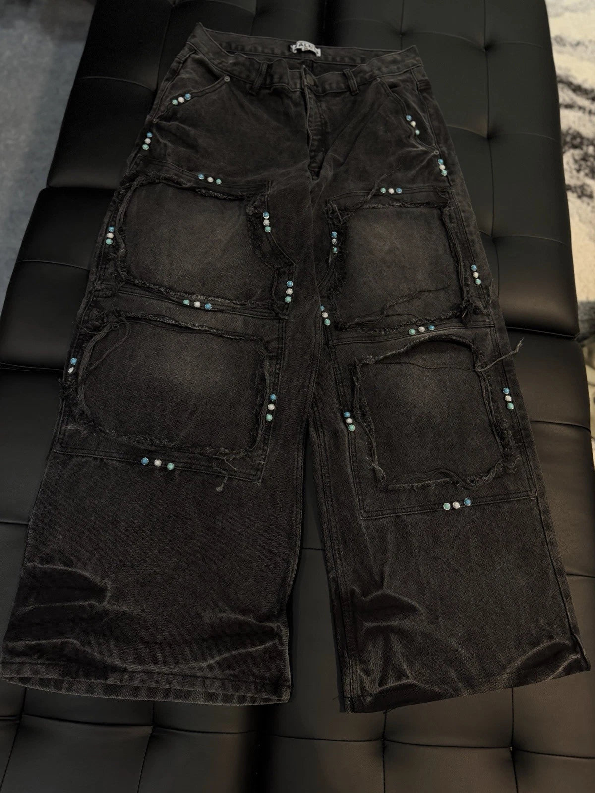 Valley Baggy Denim Black Jeans - Deadstockdenimla