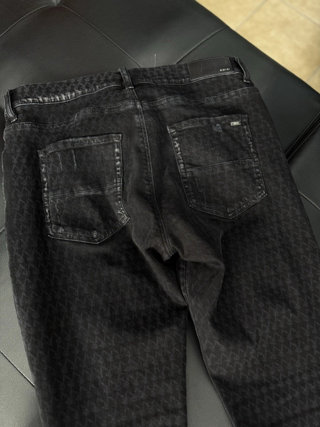 Amiri X Playboy Jeans Black Bunny Logo - Deadstockdenimla