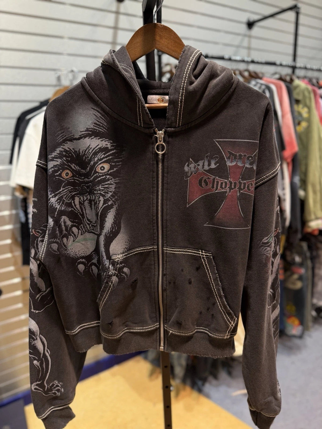 Vale Zip Up Black Hoodie - Deadstockdenimla