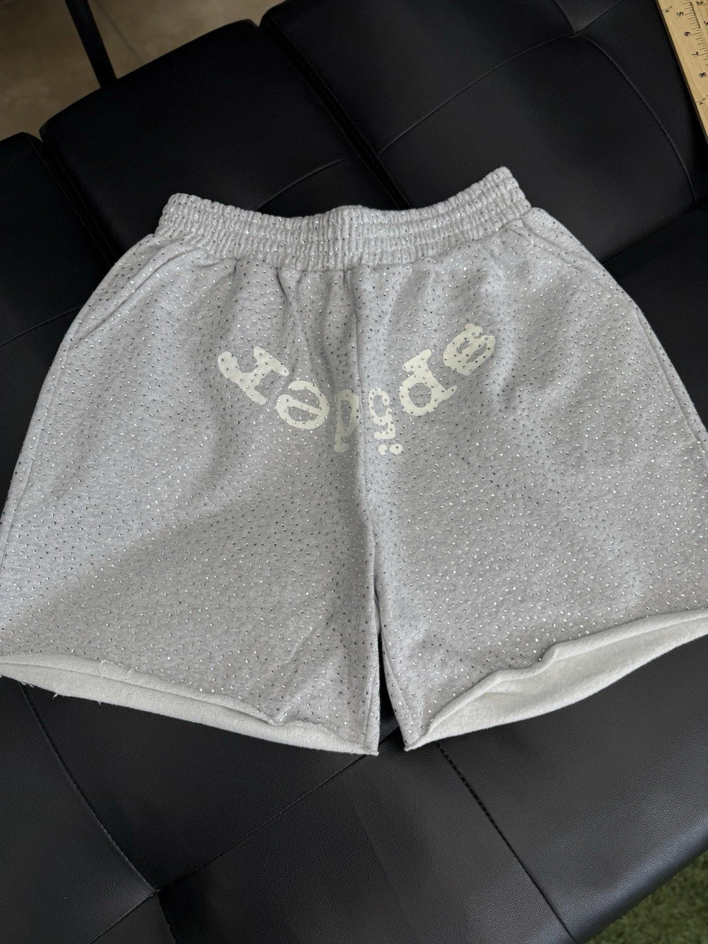 Worldwide Sp5der Sweat Shorts Grey - Deadstockdenimla