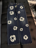Denim Tears Light Washed Blue Cotton Wreath Jeans - Deadstockdenimla