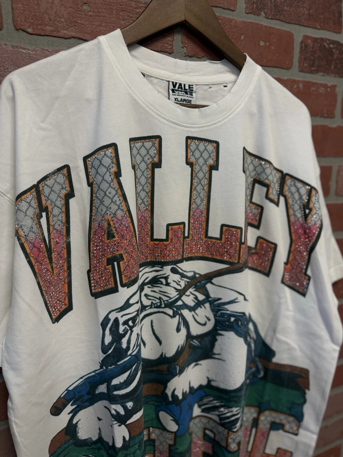 Vale Forever White Bling Tee - Deadstockdenimla