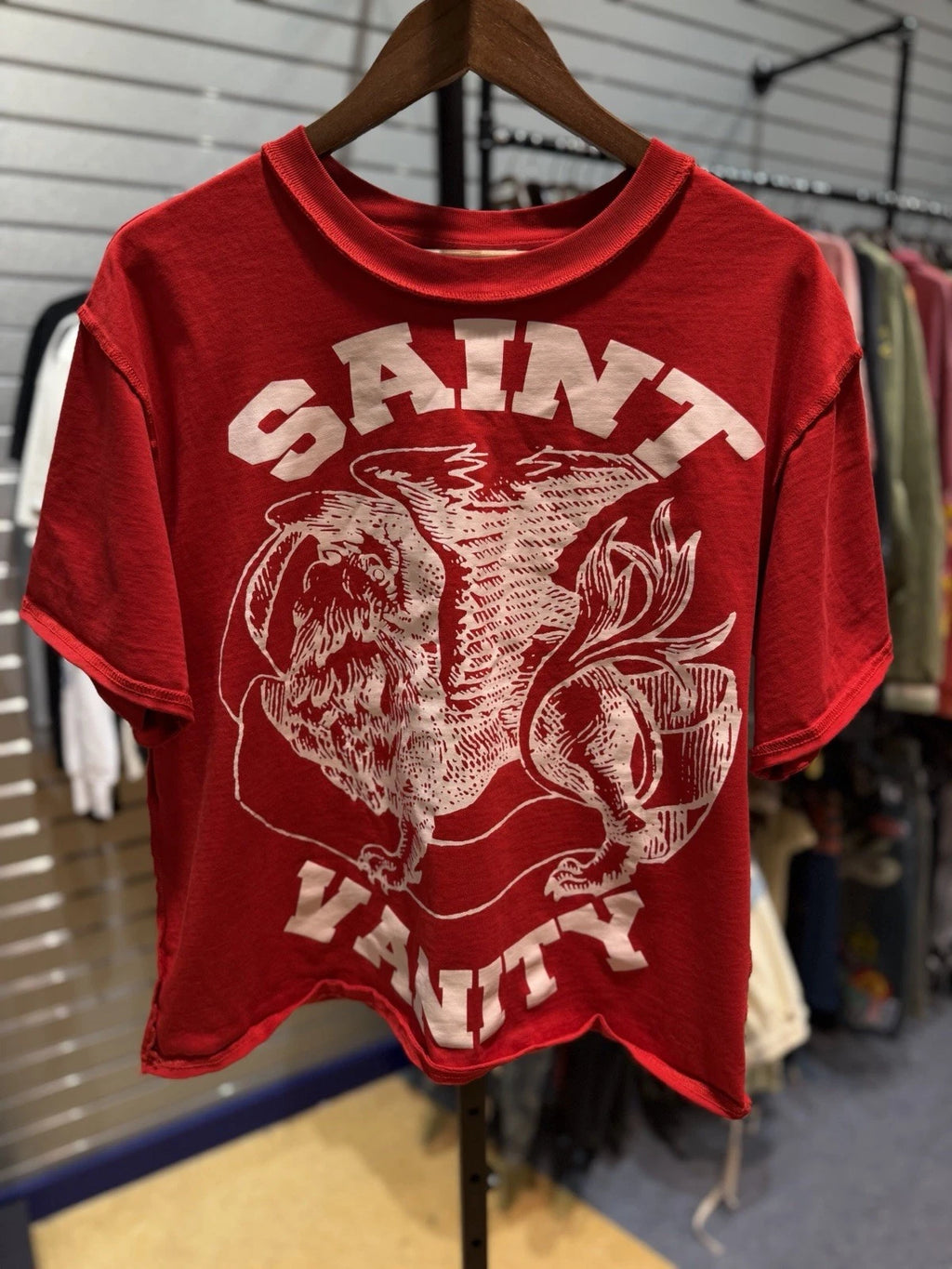 Saint Vanity T-shirt Red/White Logo