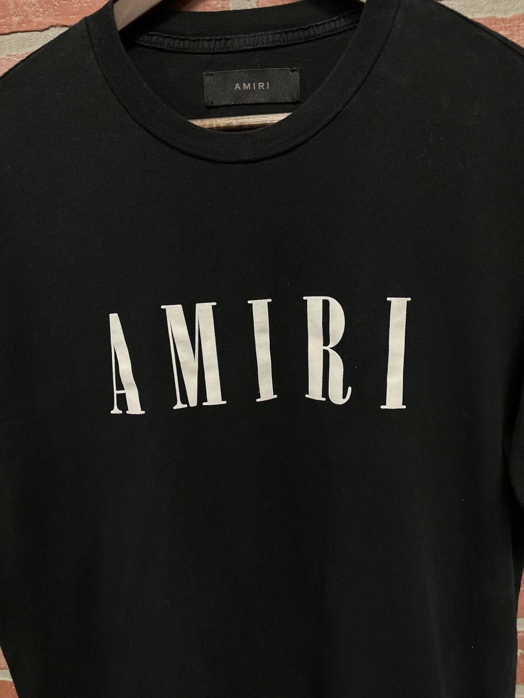 Amiri T-Shirt Black/White Logo - Deadstockdenimla
