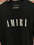 Amiri T-Shirt Black/White Logo - Deadstockdenimla