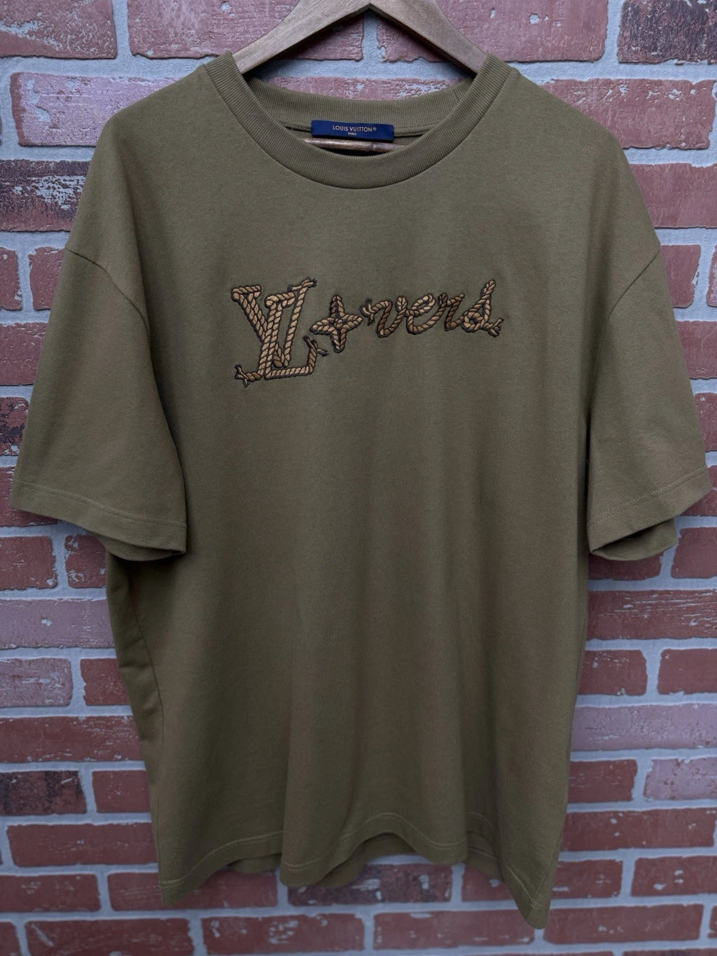 Louis Vuitton Cotton Brown “Lovers” Tee - Deadstockdenimla