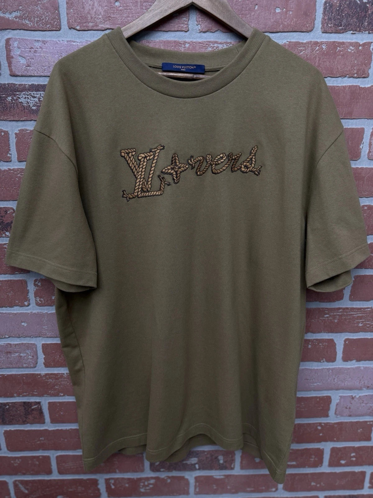 Louis Vuitton Cotton Brown “Lovers” Tee - Deadstockdenimla