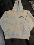 Sp5der Worldwide Blue AOP WEB Hoodie - Deadstockdenimla
