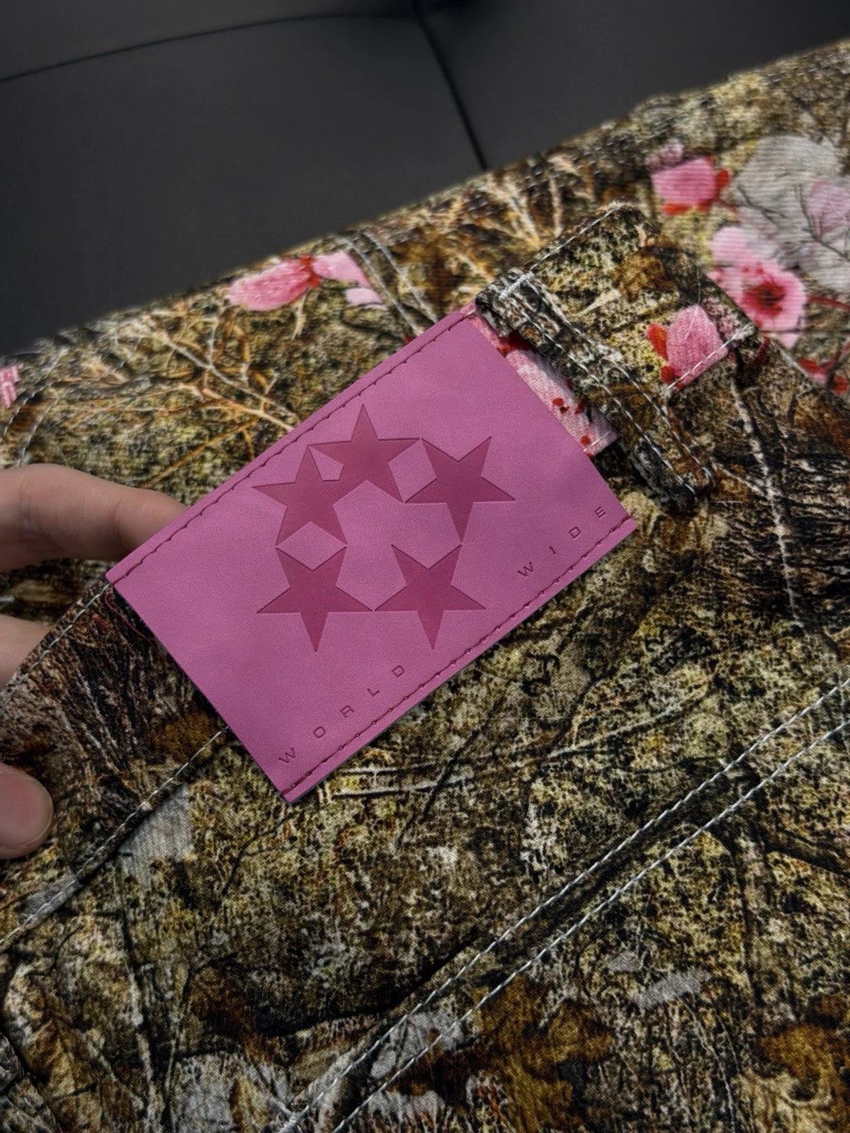 Sp5der Denim Camo Pink Jeans - Deadstockdenimla