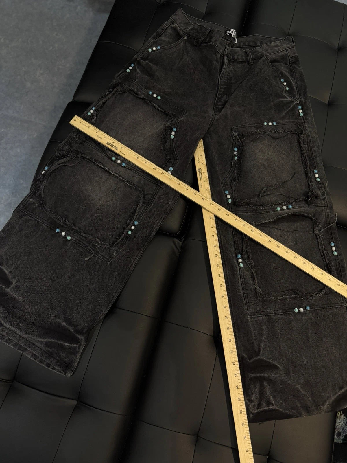 Valley Baggy Denim Black Jeans - Deadstockdenimla