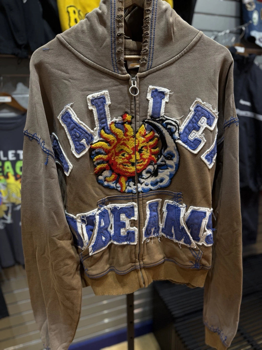 Vale Zip Up Brown Sun Hoodie